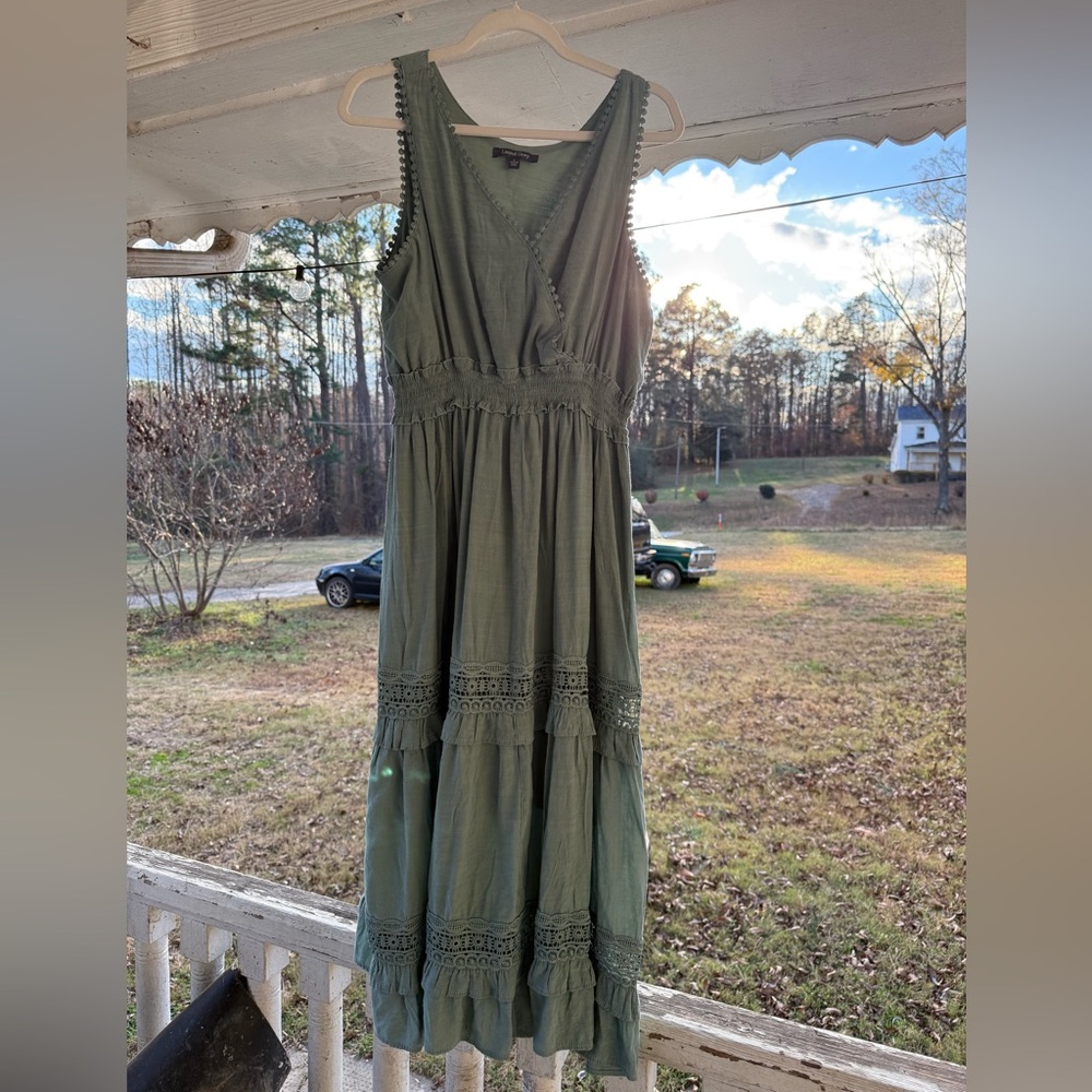 Chic Olive Green Maxi Dress